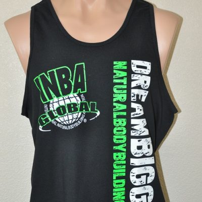 INBA Dream Bigger Tank Lime Green Logo