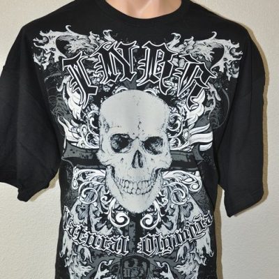 Natural Olympia INBA Skull T-Shirt (Light Grey Background)