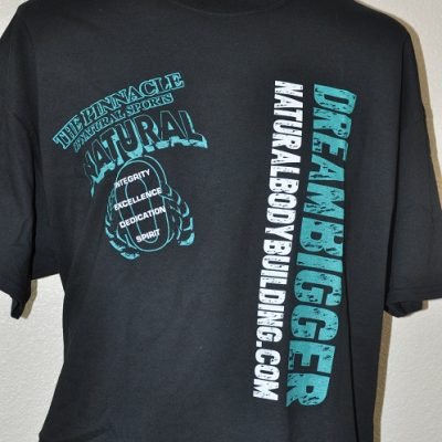 Natural Olympia Dream Bigger T-Shirt Aqua Logo
